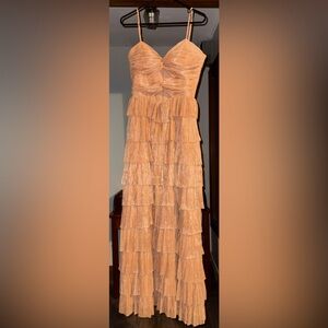 Gianni Bini Peach Tiered Maxi Dress With Shawl From Lulu’s